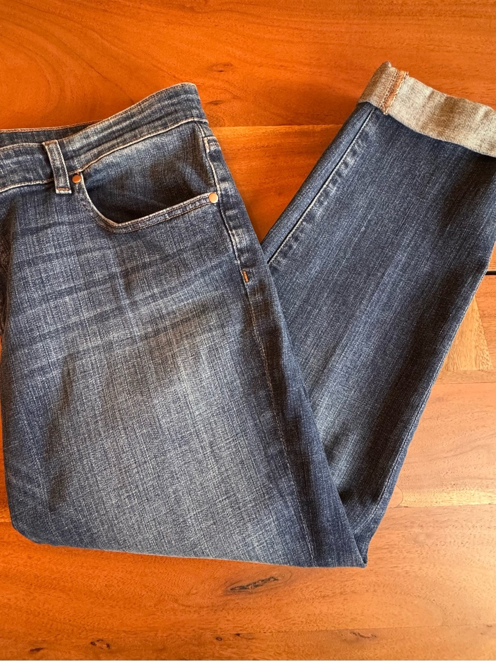 Eileen Fisher Jeans Size 14 Dark Wash Straight Leg Denim Women’s
